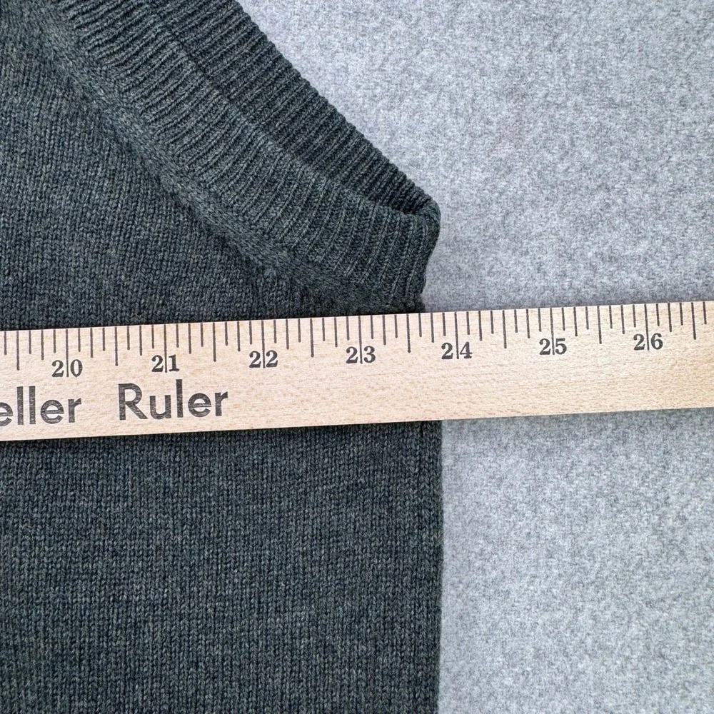 LL Bean‎ 100% Lambswool Sweater Vest Mens Large Gray V Neck Classic Knitwear
